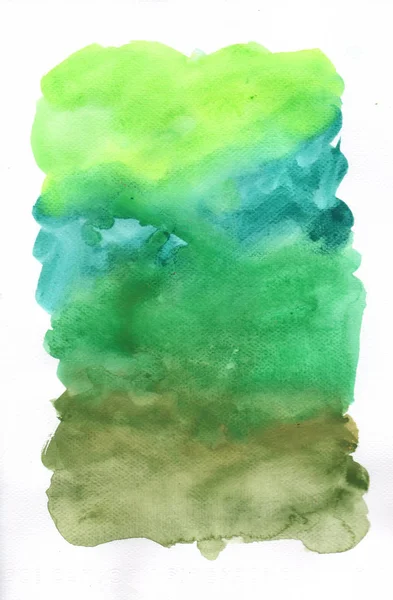 Watercolor Hand Painting Blue Green Red Pink Yellow Vibriant Color — Stock Photo, Image
