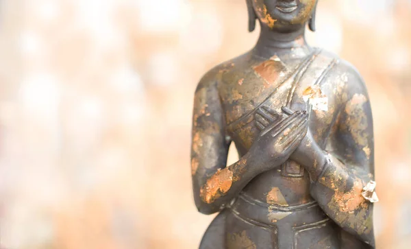 Buddha Die Antike Skulptur Für Den Buddhismus Die Respekt Für — Stockfoto