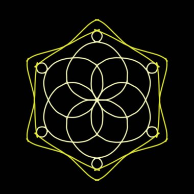 Mandala geometrisi meditasyon için güzel bir işaret. Mandala sanatının dijital çizimi. Tibetli ve Hintli olarak meditasyon sanatı duada kullanılıyor.