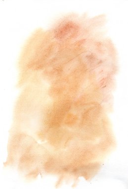 Suluboya toprak tonu, kahverengi, sırılsıklam. Arka plan için yumuşak doku. El boyası kağıt üzerinde kahve ve süt gibi