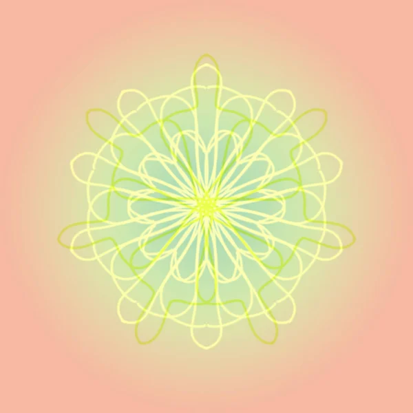 Mandala Geometric Beautiful Sign Meditation Digital Illustration Drawing Art Mandala — Stock Photo, Image