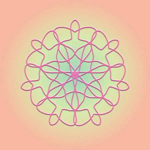 Мандала Геометрический Красивый Знак Медитации Цифровая Иллюстрация Рисования Мандалы Искусство — стоковое фото
