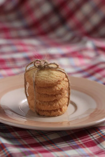 Runde Süße Plätzchen Köstliches Dessert Mit Viel Zucker Und Kohlenhydraten — Stockfoto