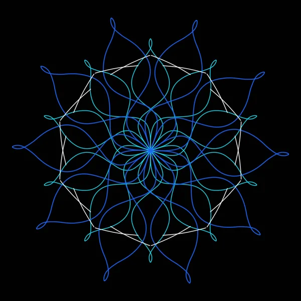 Mandala Geométrica Hermosa Señal Para Meditación Ilustración Digital Del Dibujo — Foto de Stock