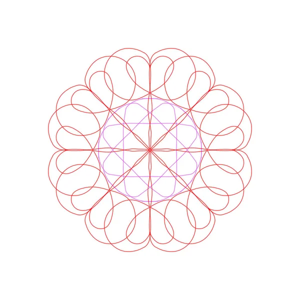 Mandala Géométrique Beau Signe Pour Méditation Illustration Numérique Dessin Art — Photo