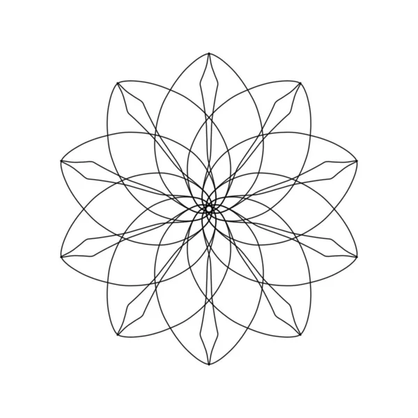 Mandala Géométrique Beau Signe Pour Méditation Illustration Numérique Dessin Art — Photo