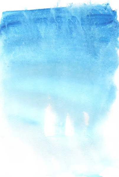 Aquarell Hintergrund Von Blau Und Weiß Spritzt Nass Auf Nass — Stockfoto