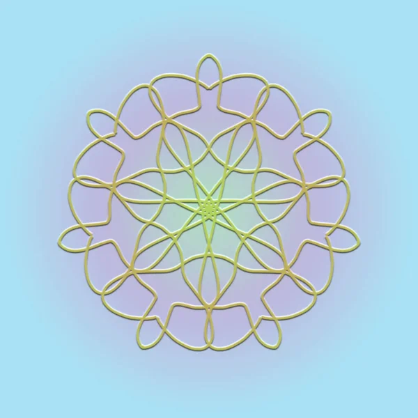 Mandala Geometric Beautiful Sign Meditation Digital Illustration Drawing Art Mandala — Stock Photo, Image