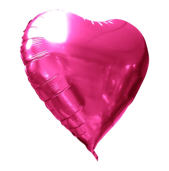 Love Baloon Isolerad Vitt Ballon Hjärta Röd Valentine Kärlek Koncept — Stockfoto