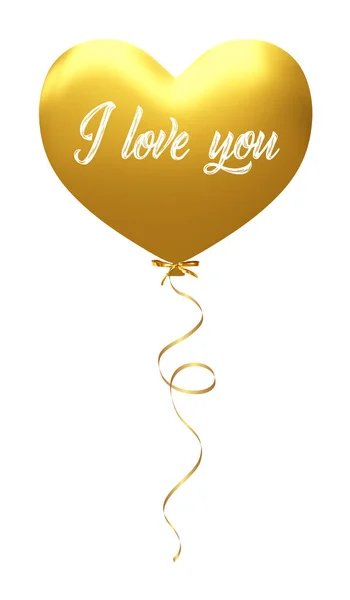 Love Baloon Isolerad Vitt Ballon Hjärta Röd Valentine Kärlek Koncept — Stockfoto