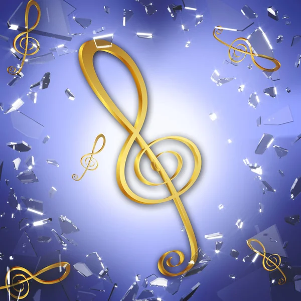 illustration of an abstract background with music notes.