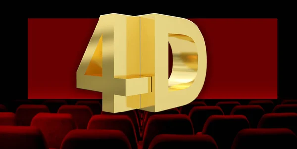 3D illustration, 4D digital cinema industry technology concept.