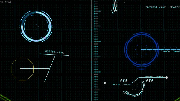 イラスト Scifi Hud 画面の背景 Hud 未来青ユーザー インターフェイス ダッシュ ボード画面仮想現実技術 ターゲット — ストック写真
