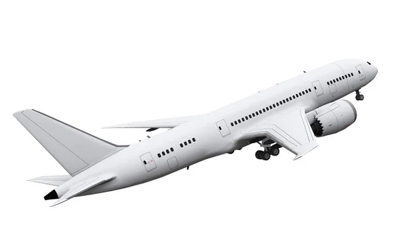 Repülőgép Elszigetelt Fehér Background Leképezés — Stock Fotó