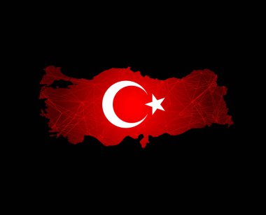 bayrak Türkiye Haritası.