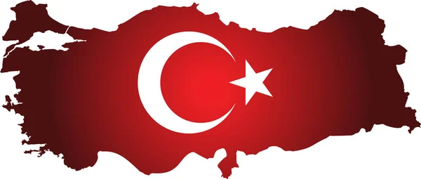 Törökország Térkép Zászló — Stock Fotó
