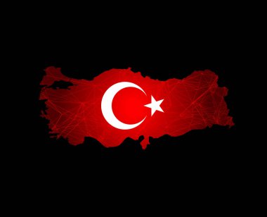 bayrak Türkiye Haritası.