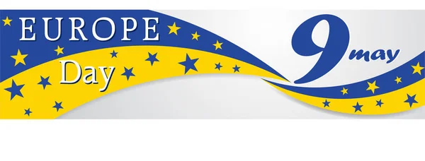 Europe Day. Annual public holiday in May. Is the name of two annual observance days - 5 May by the Council of Europe and 9 May by the European Union. Poster, card, banner and background. Vector - Vektr