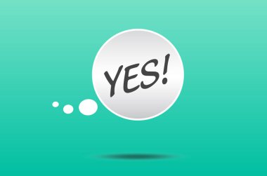 iletişim tebrik eğlenceli poster için metin ile beyaz kağıt konuşma balon simgesi. Konuşma balonu, vektör Çizimve grafik elemanları.