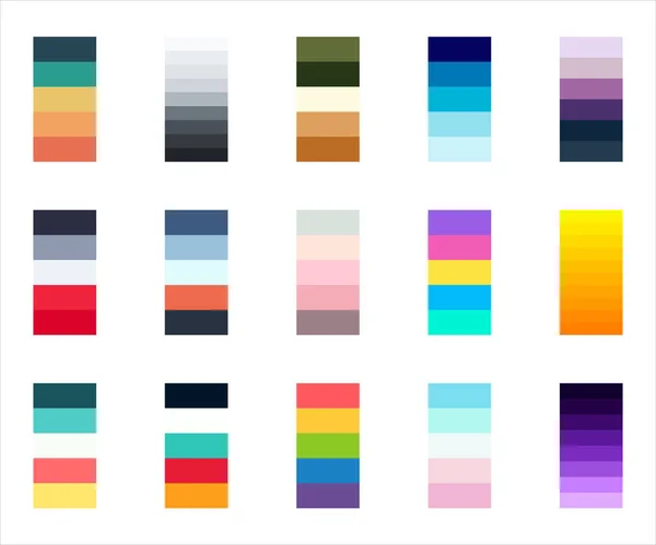 Fashion Color Trend Farbpalette Swatches Vector Design Prognose Des Zukünftigen — Stockvektor