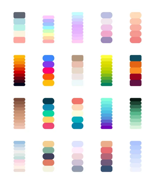 Mode Tendance Couleur Palette Couleurs Swatches Vector Design Prévision Tendance — Image vectorielle