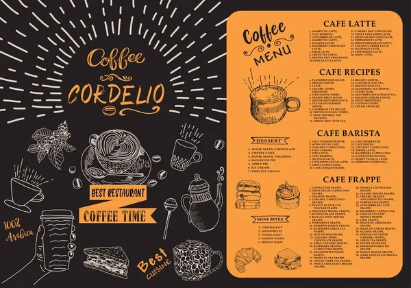 コーヒーハウスメニュー レストランカフェメニュー テンプレート コーヒーハウスメニュー レストランカフェメニュー テンプレート