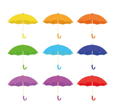 Beyaz zemin üzerinde çok renkli vektör illüstrasyon çizgi film düz stili.