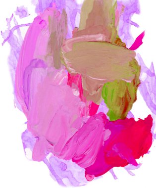 Gouache 'nin dokuları. Kırmızı, mavi, yeşil, kahverengi, sarı ve turuncu arkaplan