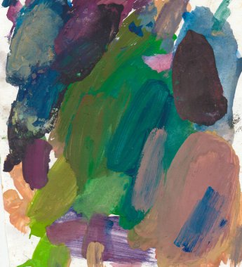 Gouache 'nin dokuları. Kırmızı, mavi, yeşil, kahverengi, sarı ve turuncu arkaplan