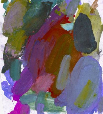 Gouache 'nin dokuları. Kırmızı, mavi, yeşil, kahverengi, sarı ve turuncu arkaplan