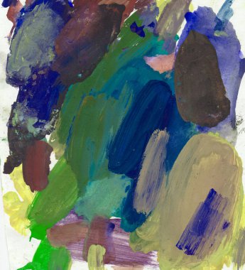 Gouache 'nin dokuları. Kırmızı, mavi, yeşil, kahverengi, sarı ve turuncu arkaplan