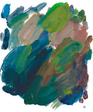 Gouache 'nin dokuları. Kırmızı, mavi, yeşil, kahverengi, sarı ve turuncu arkaplan