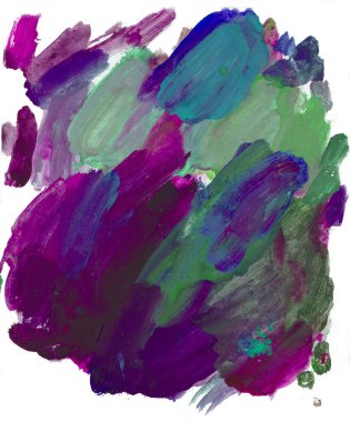 Gouache 'nin dokuları. Kırmızı, mavi, yeşil, kahverengi, sarı ve turuncu arkaplan