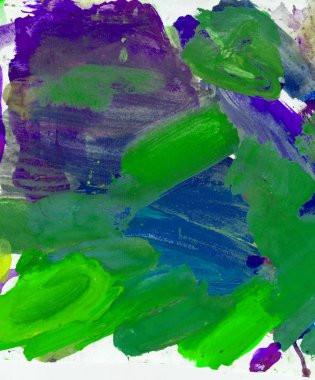 Gouache 'nin dokuları. Kırmızı, mavi, yeşil, kahverengi, sarı ve turuncu arkaplan