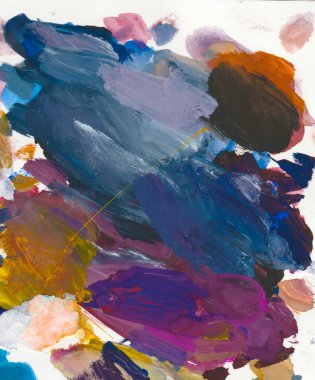 Gouache 'nin dokuları. Kırmızı, mavi, yeşil, kahverengi, sarı ve turuncu arkaplan