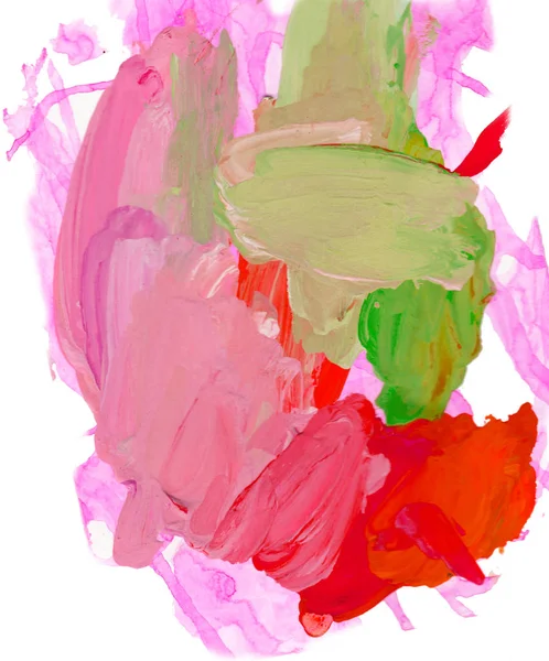 Gouache 'nin dokuları. Kırmızı, mavi, yeşil, kahverengi, sarı ve turuncu arkaplan