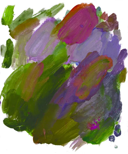 Gouache 'nin dokuları. Kırmızı, mavi, yeşil, kahverengi, sarı ve turuncu arkaplan