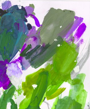 Gouache 'nin dokuları. Kırmızı, mavi, yeşil, kahverengi, sarı ve turuncu arkaplan