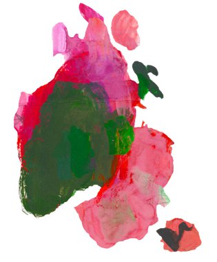 Gouache 'nin dokuları. Kırmızı, mavi, yeşil, kahverengi, sarı ve turuncu arkaplan