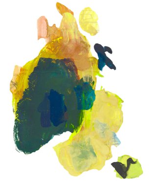 Gouache 'nin dokuları. Kırmızı, mavi, yeşil, kahverengi, sarı ve turuncu arkaplan