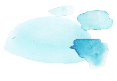 Bright watercolor blot. Yellow, red, green and blue colors.