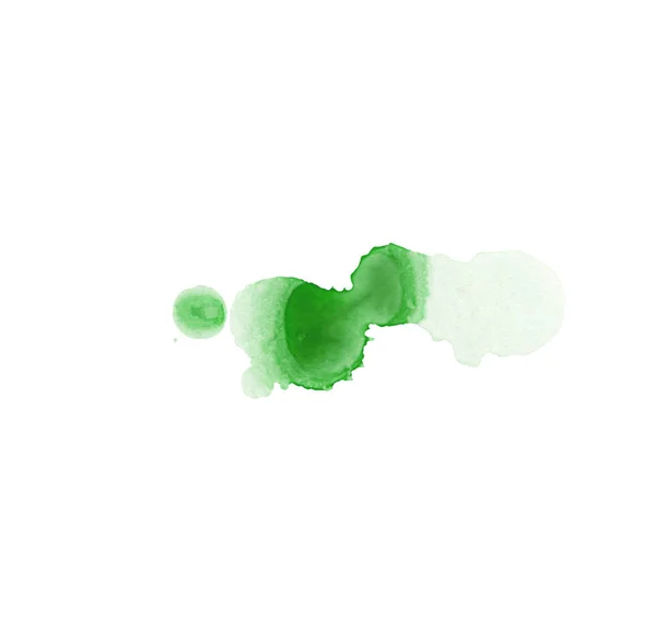 Aquarela verde blot.Abstract textura aquarela mão desenhado iso — Fotografia de Stock