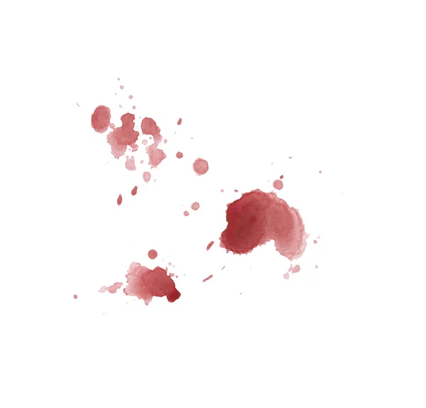 Akvarell piros folt.Absztrakt akvarell textúra kézzel rajzolt isola — Stock Fotó