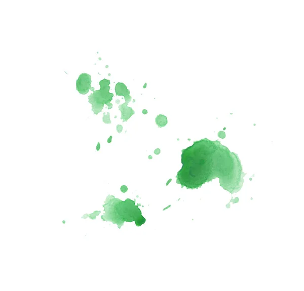 Aquarela verde blot.Abstract textura aquarela mão desenhado iso — Fotografia de Stock
