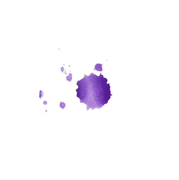 Aquarela violeta blot.Abstract textura aquarela mão desenhada é — Fotografia de Stock