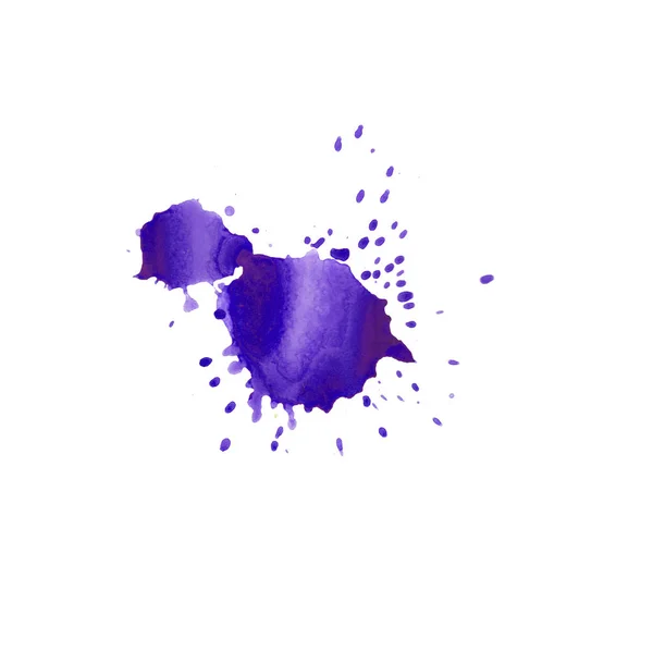 Aquarela violeta blot.Abstract textura aquarela mão desenhada é — Fotografia de Stock