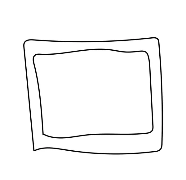 Une Planche Vectorielle Dessinée Main Ligne Noire Une Chose Accessoire — Image vectorielle