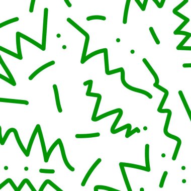 Vector abstract pattern. Prints green lines and hand drawn points on a white isolated background. Design for web, social media,packaging, banner.