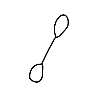 Vector tek arka sopa. Ekolojik illüstrasyon, beyaz izole bir arkaplanda siyah çizgi çiziyor. Sosyal medya, web, kartlar, tekstil, ambalaj kağıdı, baskı, boyama için tasarım.