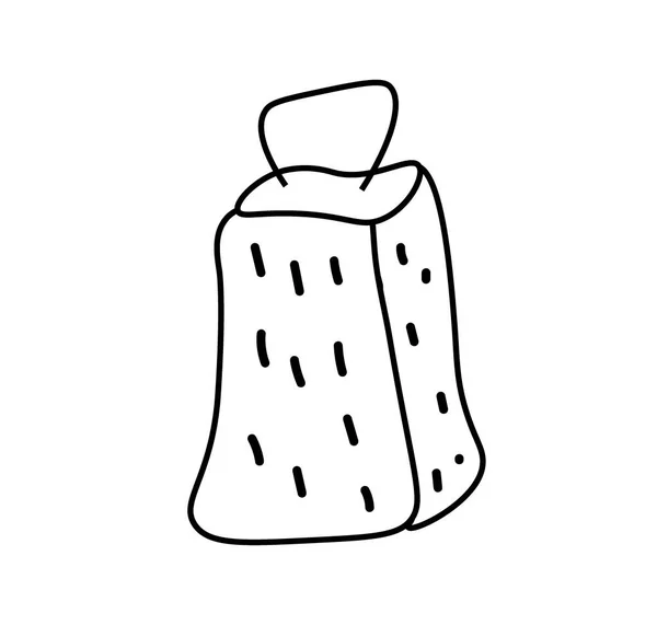 벡터는 라인과 Grate Simple Food Cooking Illustration Doodle Style White — 스톡 벡터